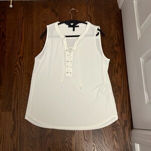 WHBM white blouse size L